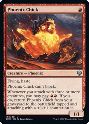 Phoenix Chick card from Dominaria United
