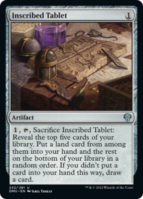 Inscribed Tablet card from Dominaria United