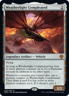 Weatherlight Compleated card from Dominaria United