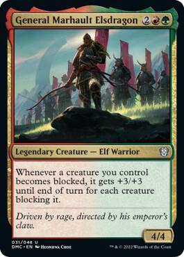 General Marhault Elsdragon card from Commander: Dominaria United