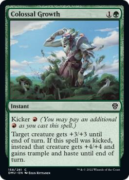 Colossal Growth card from Dominaria United