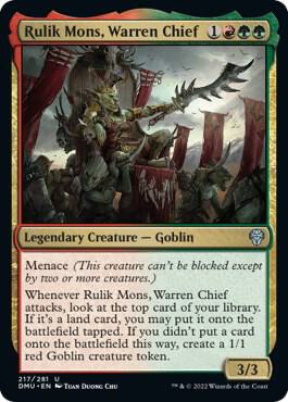 Rulik Mons, Warren Chief card from Dominaria United
