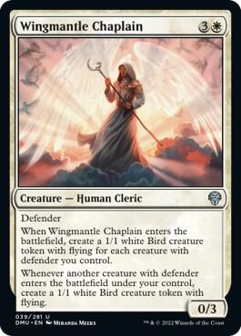 Wingmantle Chaplain card from Dominaria United