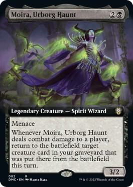 Moira, Urborg Haunt (Extended Art) card from Commander: Dominaria United
