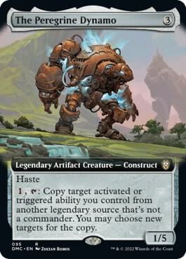 The Peregrine Dynamo (Extended Art) card from Commander: Dominaria United