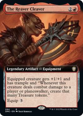 The Reaver Cleaver (Extended Art) card from Commander: Dominaria United
