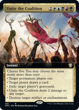 Unite the Coalition (Extended Art) card from Commander: Dominaria United