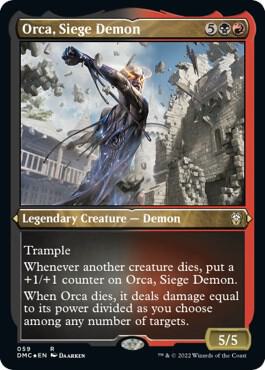 Orca, Siege Demon (Foil Etched) card from Commander: Dominaria United