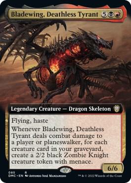Bladewing, Deathless Tyrant (Extended Art) card from Commander: Dominaria United