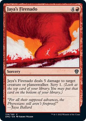 Jaya's Firenado card from Dominaria United