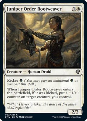 Juniper Order Rootweaver card from Dominaria United