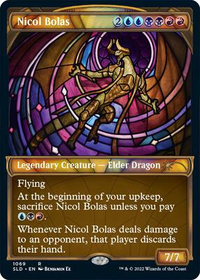 Nicol Bolas (Stained Glass) (Textured Foil) card from Secret Lair Drop Series