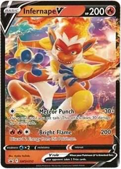 Infernape V - SWSH252 card from SWSH: Sword & Shield Promo Cards