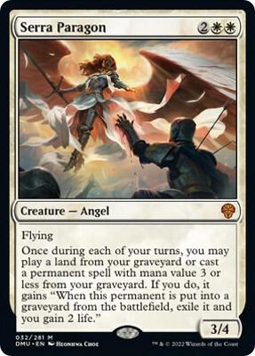 Serra Paragon card from Dominaria United