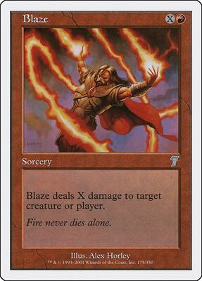 Blaze card from 7th Edition