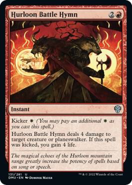 Hurloon Battle Hymn card from Dominaria United