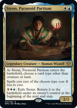 Stenn, Paranoid Partisan card from Dominaria United