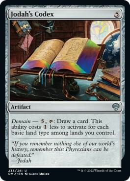Jodah's Codex card from Dominaria United