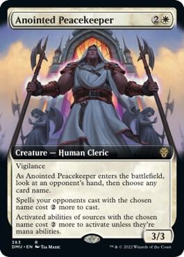 Anointed Peacekeeper (Extended Art) card from Dominaria United