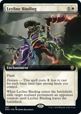 Leyline Binding (Extended Art) card from Dominaria United