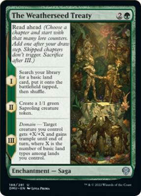 The Weatherseed Treaty card from Dominaria United