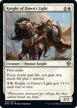 Knight of Dawn's Light card from Dominaria United