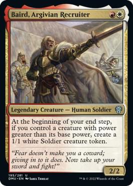Baird, Argivian Recruiter card from Dominaria United