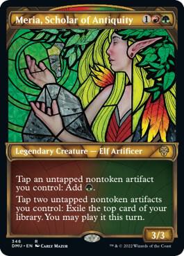 Meria, Scholar of Antiquity (Textured Foil) card from Dominaria United