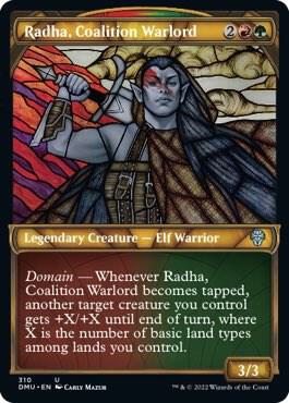 Radha, Coalition Warlord (Showcase) card from Dominaria United