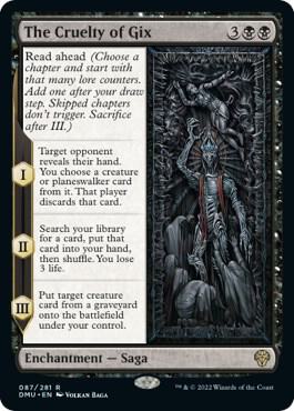 The Cruelty of Gix card from Dominaria United