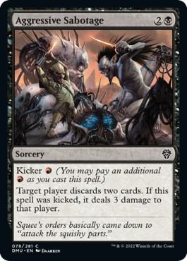Aggressive Sabotage card from Dominaria United