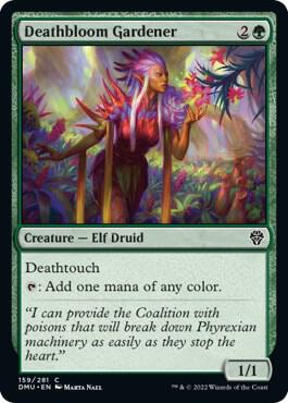 Deathbloom Gardener card from Dominaria United