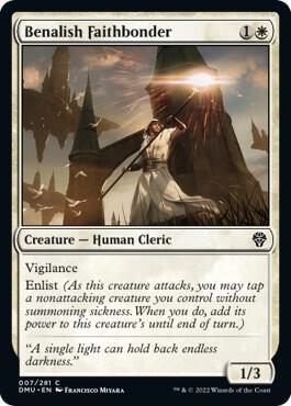 Benalish Faithbonder card from Dominaria United
