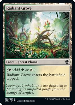 Radiant Grove card from Dominaria United