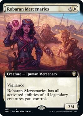 Robaran Mercenaries (Extended Art) card from Commander: Dominaria United