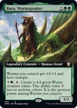 Baru, Wurmspeaker (Extended Art) card from Commander: Dominaria United
