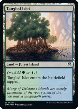 Tangled Islet card from Dominaria United