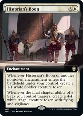 Historian's Boon (Extended Art) card from Commander: Dominaria United