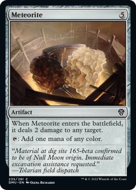 Meteorite card from Dominaria United