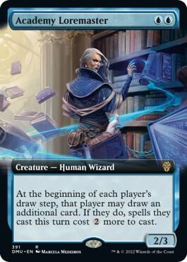 Academy Loremaster (Extended Art) card from Dominaria United