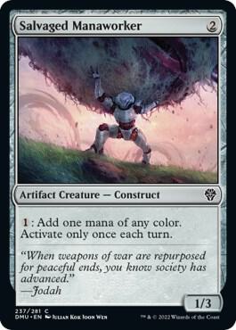 Salvaged Manaworker card from Dominaria United