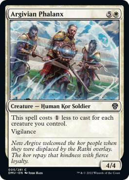 Argivian Phalanx card from Dominaria United