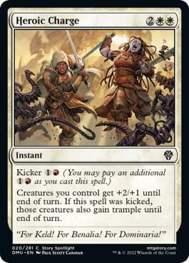 Heroic Charge card from Dominaria United