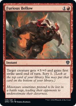 Furious Bellow card from Dominaria United