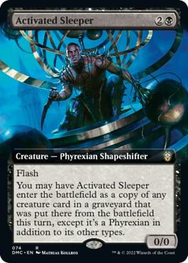 Activated Sleeper (Extended Art) card from Commander: Dominaria United