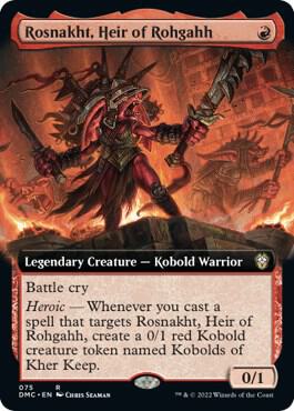 Rosnakht, Heir of Rohgahh (Extended Art) card from Commander: Dominaria United