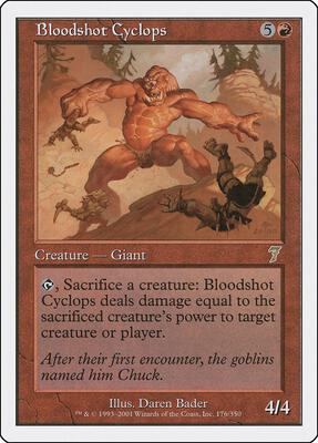 Bloodshot Cyclops card from 7th Edition
