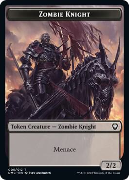 Zombie Knight // Goblin Double-Sided Token card from Commander: Dominaria United