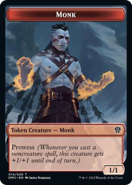 Monk Token card from Dominaria United
