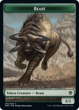 Beast Token card from Dominaria United